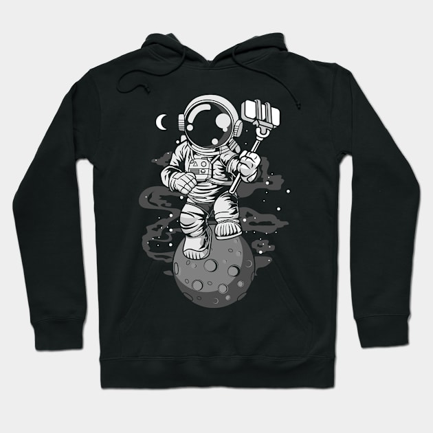 Astronaut In Space - Selfie Hoodie by ShirzAndMore